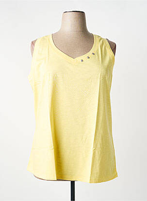 Débardeur coupe droite sans manche jaune SHEEGO femme