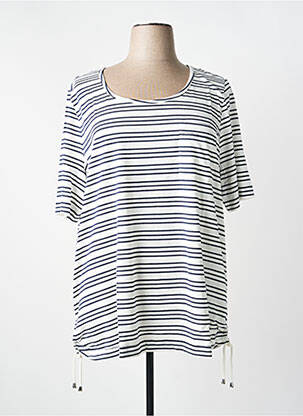 T-shirt coupe droite manches courtes blanc SHEEGO femme