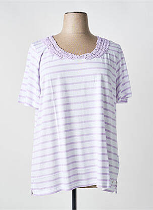 T-shirt imprimé fantaisie manches courtes violet SHEEGO femme