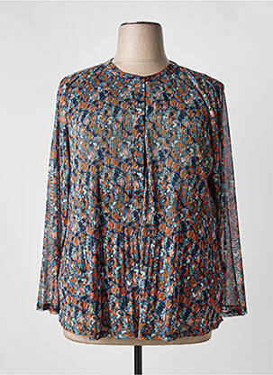 Blouse imprimé fantaisie manches longues bleu TOM TAILOR femme