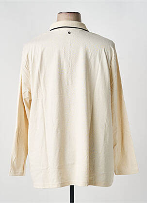 Polo coupe droite manches longues beige SHEEGO femme