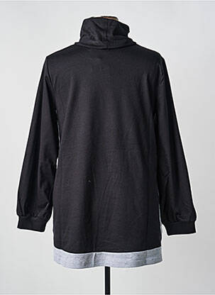Pull col roulé coupe droite manches longues noir SHEEGO femme