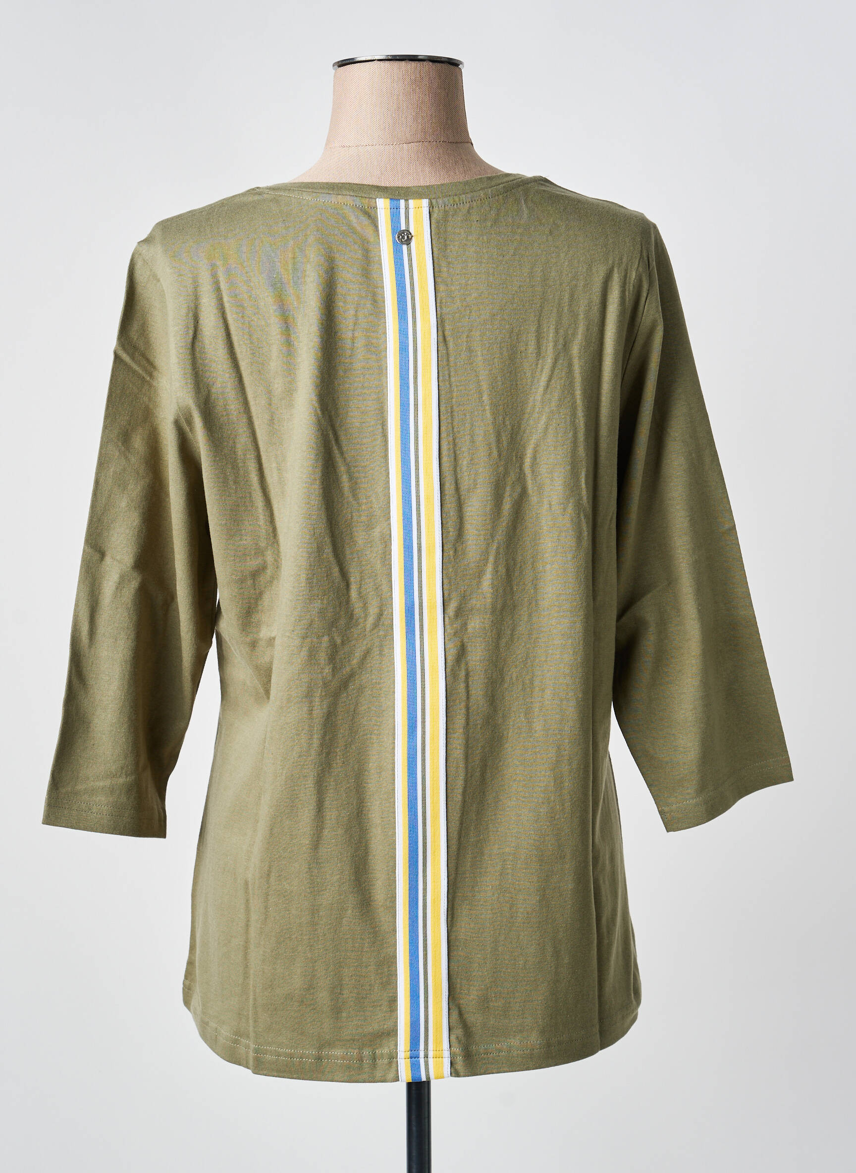 T-shirt manches 3/4 manches 3/4 vert SHEEGO femme