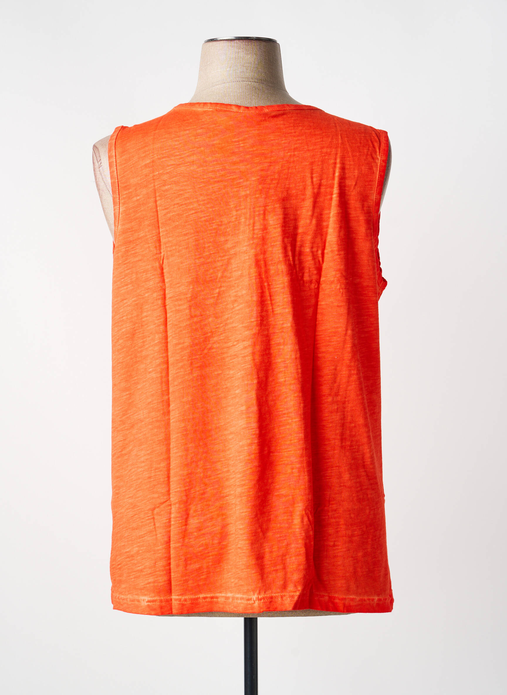 Débardeur coupe droite sans manche orange SHEEGO femme