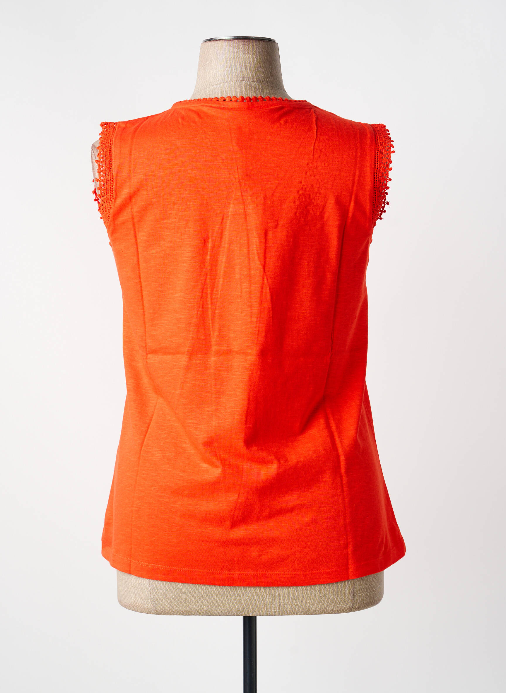 Débardeur coupe droite sans manche orange SHEEGO femme