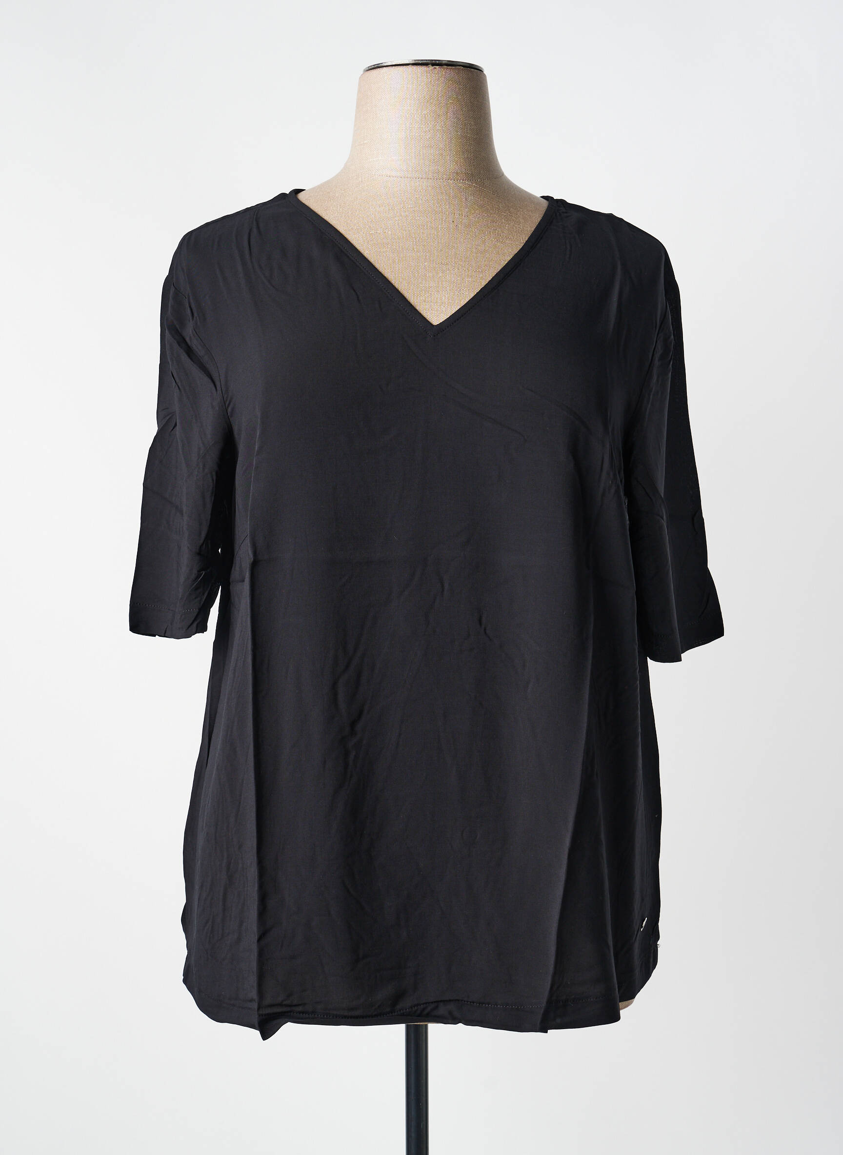 Top manches courtes manches courtes noir SHEEGO femme