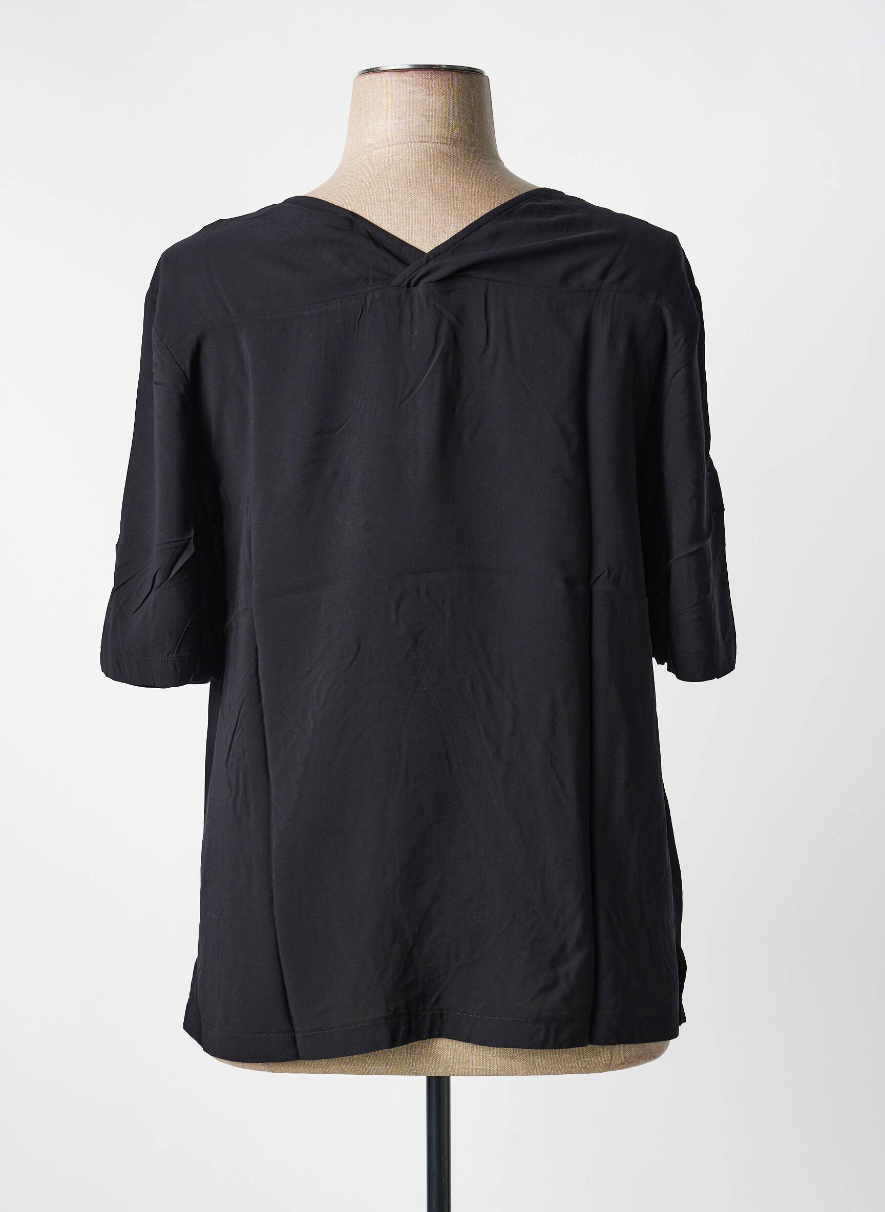 Top manches courtes manches courtes noir SHEEGO femme