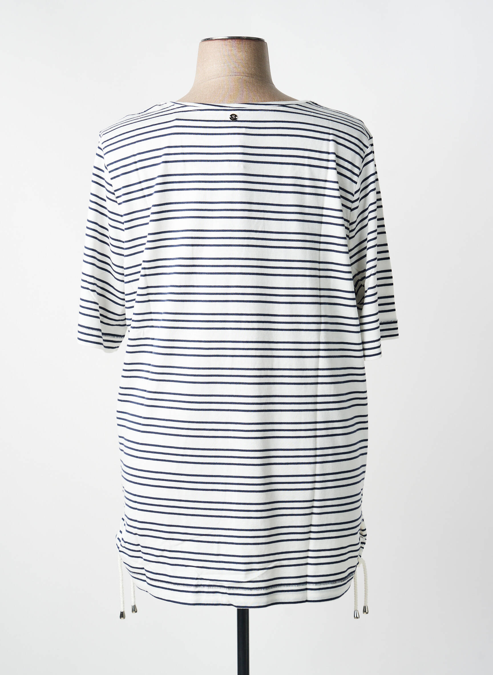 T-shirt coupe droite manches courtes blanc SHEEGO femme