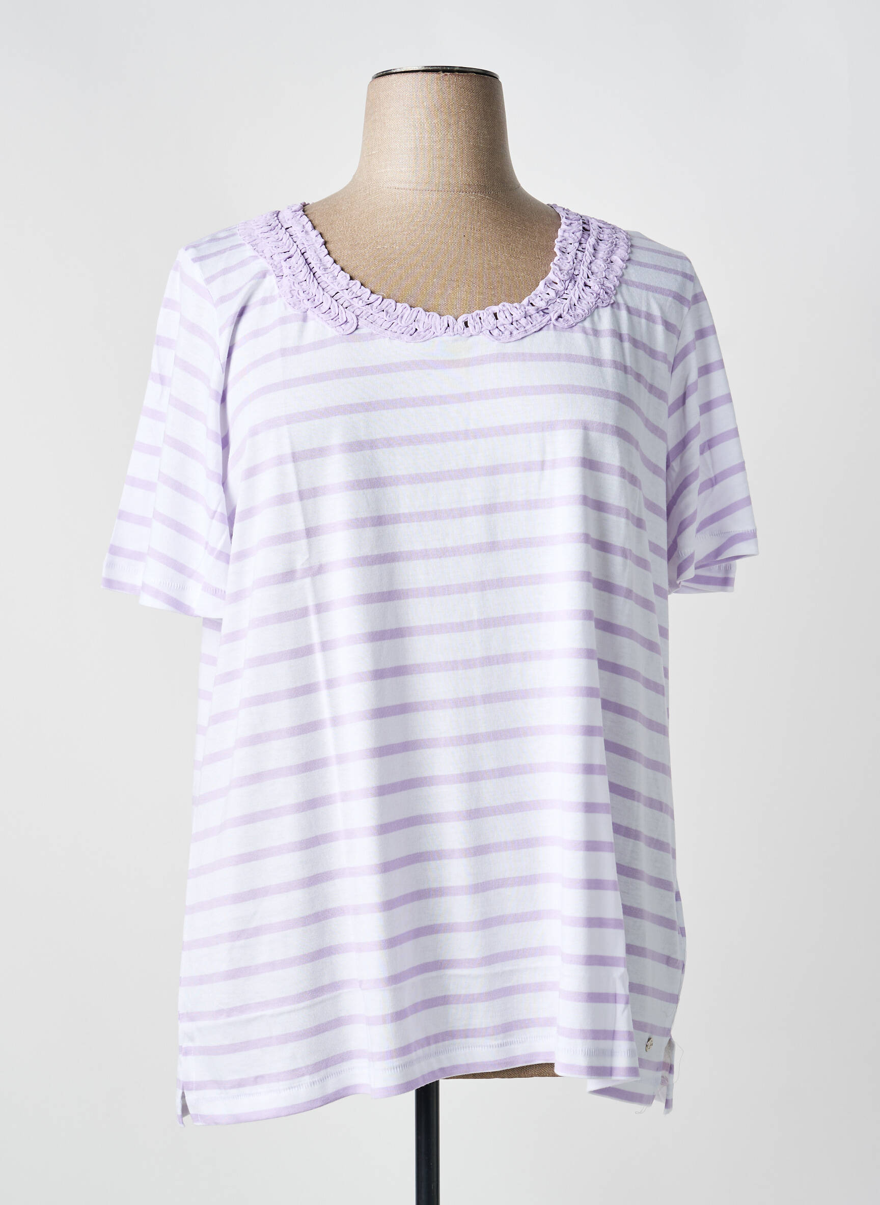 T-shirt imprimé fantaisie manches courtes violet SHEEGO femme
