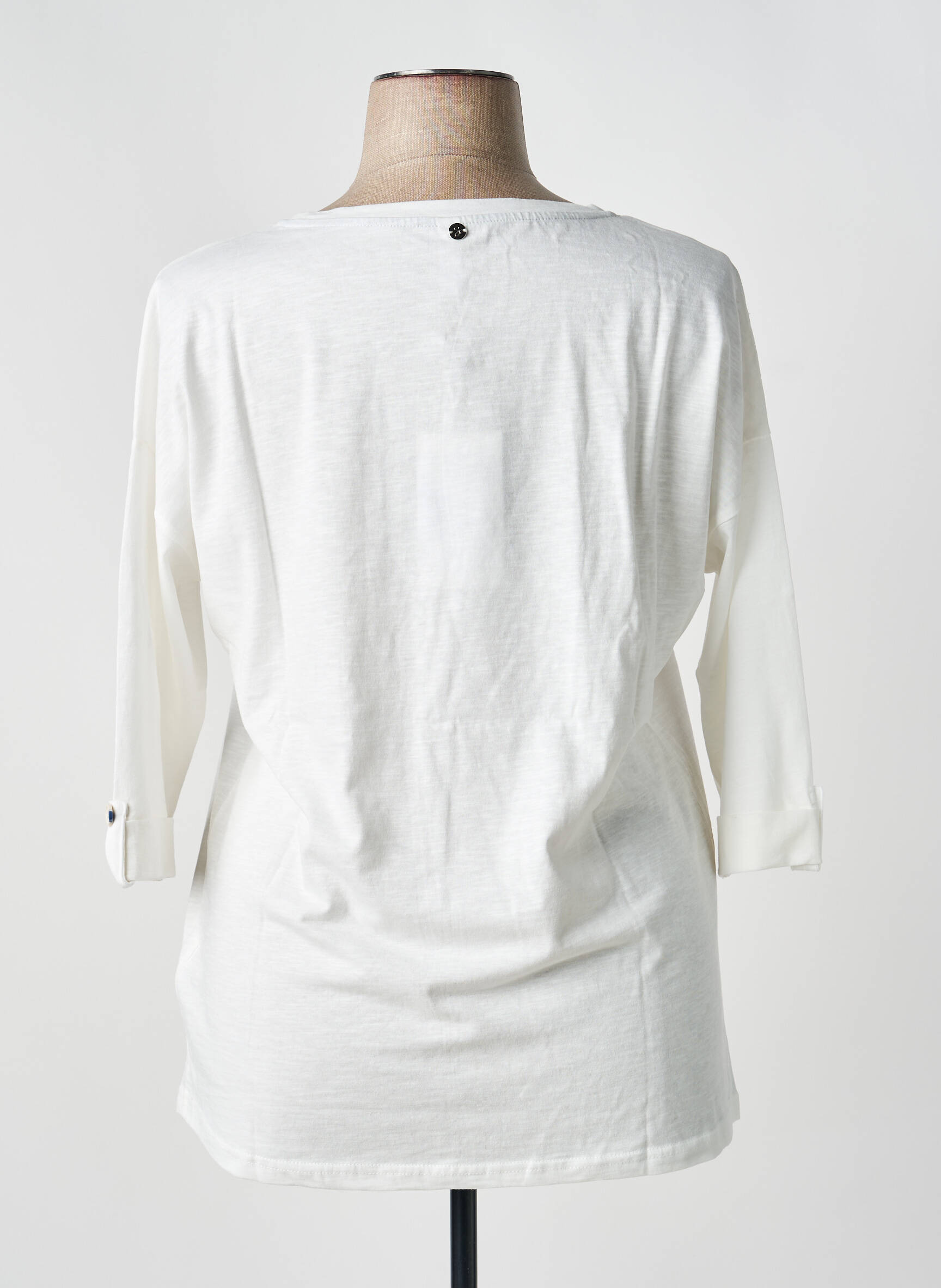 Top manches longues manches longues blanc SHEEGO femme