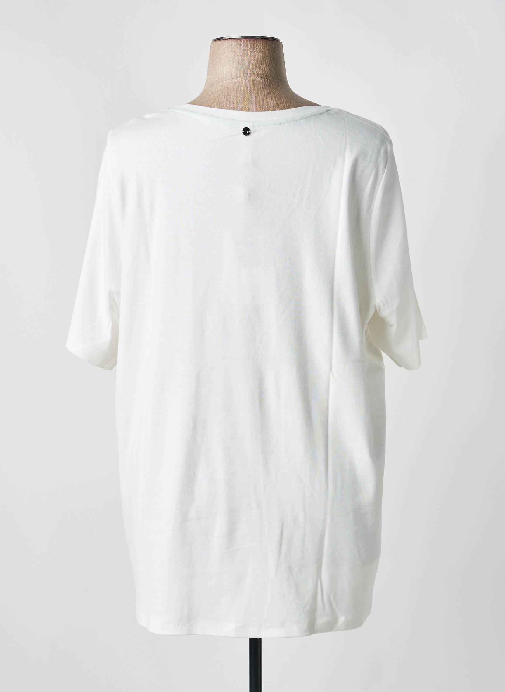 T-shirt coupe droite manches courtes blanc SHEEGO femme