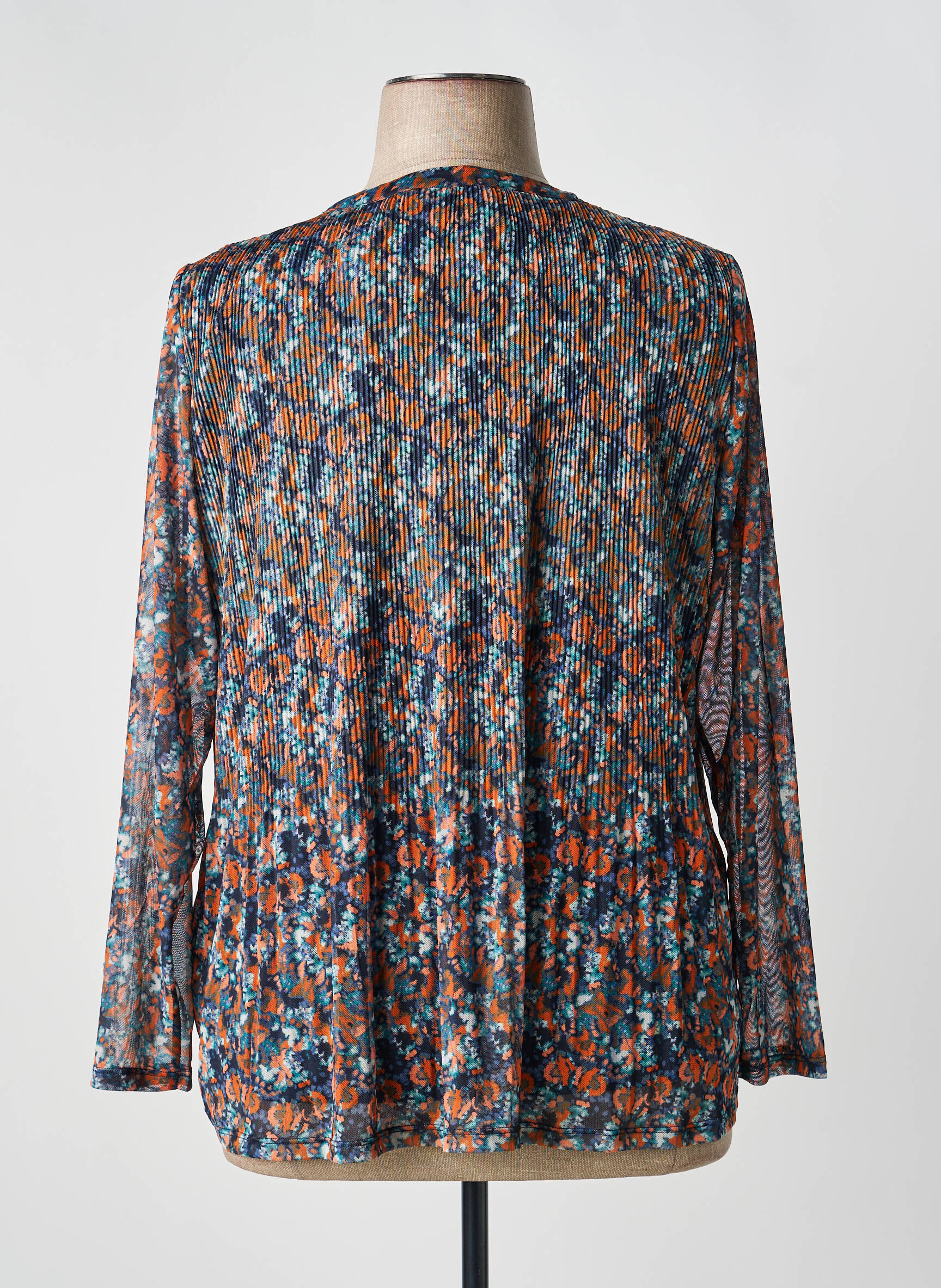 Blouse imprimé fantaisie manches longues bleu TOM TAILOR femme