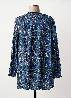 Tunique manches longues fermeture boutonnée sur le devant bleu SHEEGO femme