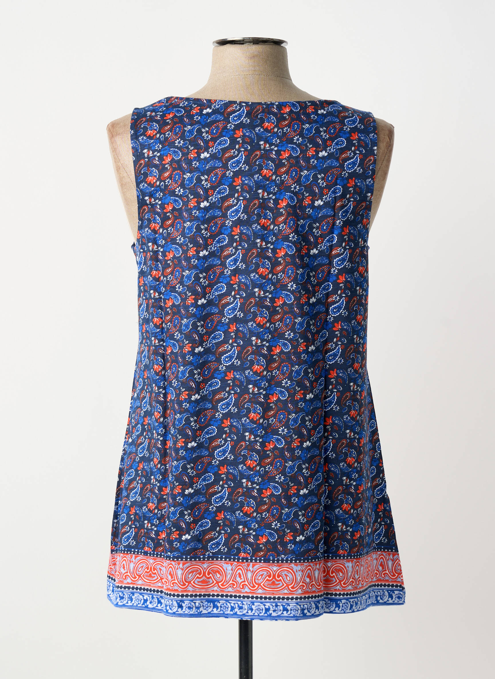 Débardeur coupe droite sans manche bleu SHEEGO femme