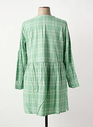 Robe mi-longue manches longues manches longues vert SHEEGO femme