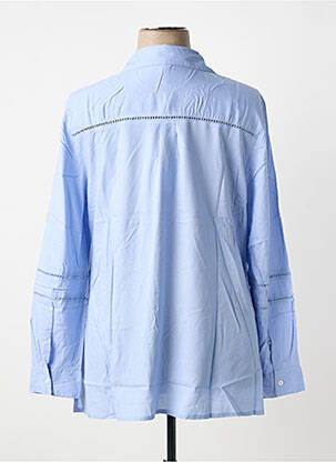 Chemisier coupe droite manches longues bleu SHEEGO femme