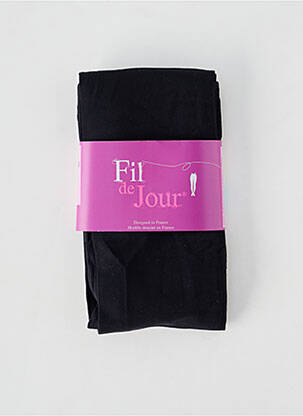 Collants stretch noir FIL DE JOUR femme
