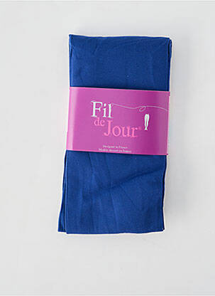 Collants stretch bleu FIL DE JOUR femme