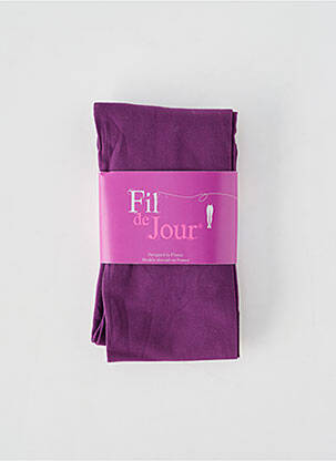 Collants stretch violet FIL DE JOUR femme
