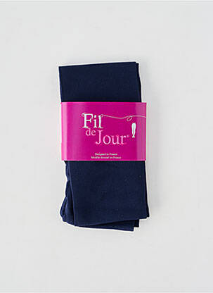 Collants stretch bleu FIL DE JOUR femme