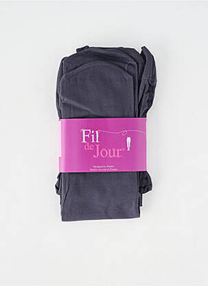 Collants stretch gris FIL DE JOUR femme