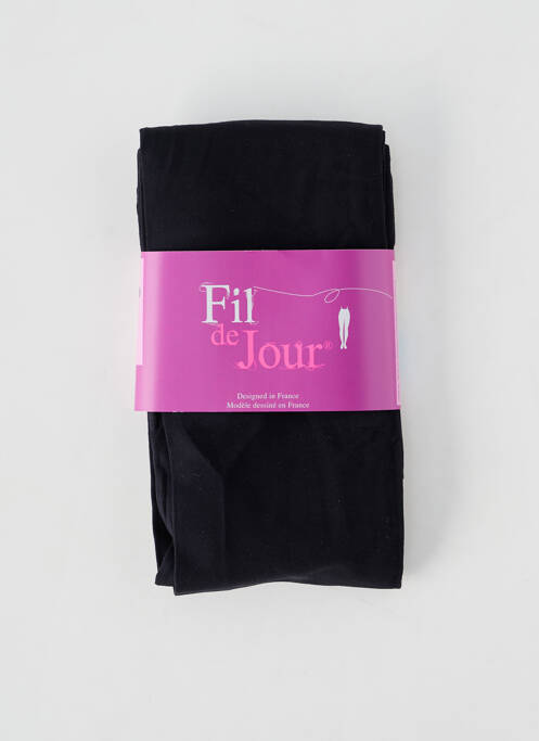 Collants stretch noir FIL DE JOUR femme
