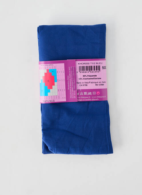 Collants stretch bleu FIL DE JOUR femme