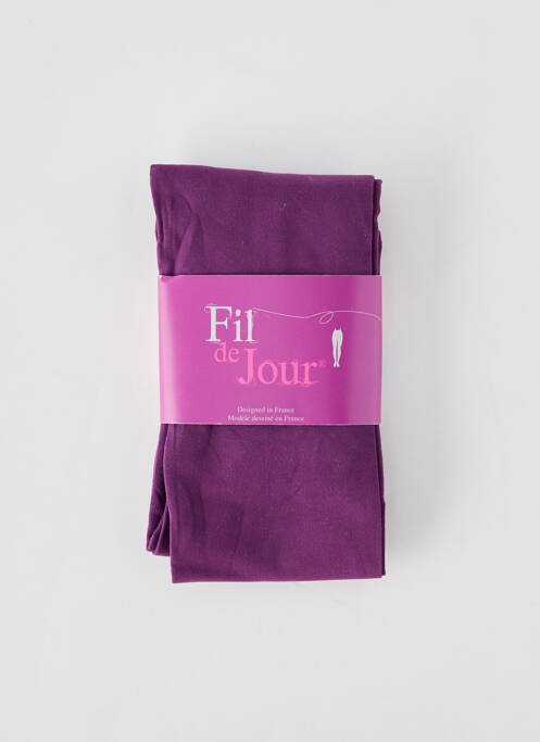 Collants stretch violet FIL DE JOUR femme