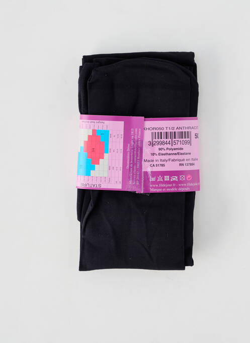 Collants noir FIL DE JOUR femme