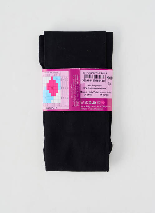 Collants noir FIL DE JOUR femme