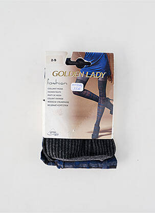 Collants imprimé fantaisie bleu GOLDEN LADY femme