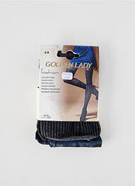 Collants imprimé fantaisie bleu GOLDEN LADY femme