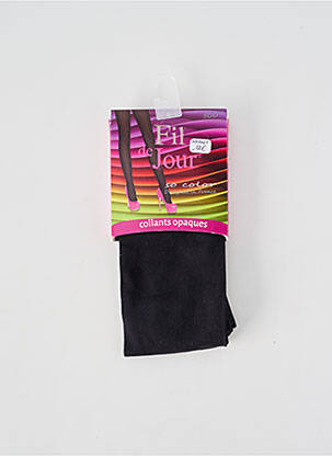 Collants stretch noir FIL DE JOUR femme