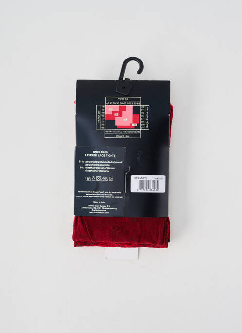 Collants rouge BONNIE DOON femme