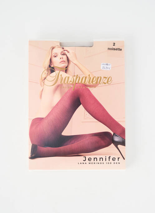 Collants stretch marron TRASPARENZE femme