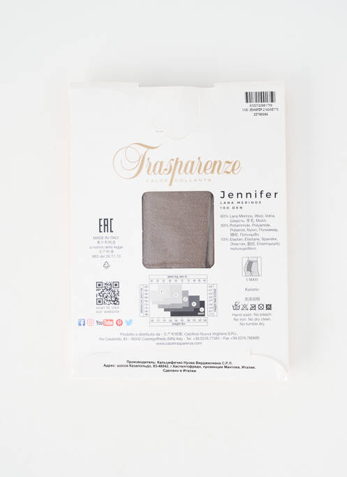 Collants marron TRASPARENZE femme