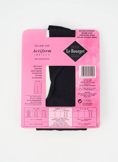 Collants noir LE BOURGET femme