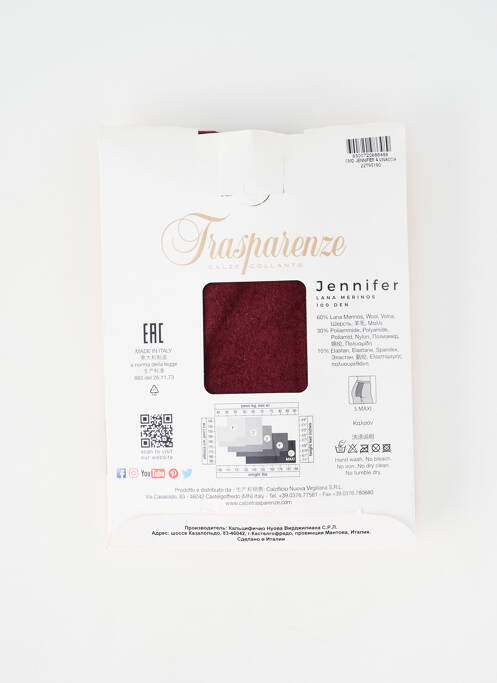 Collants violet TRASPARENZE femme