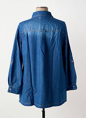 Chemisier coupe droite manches longues bleu SHEEGO femme
