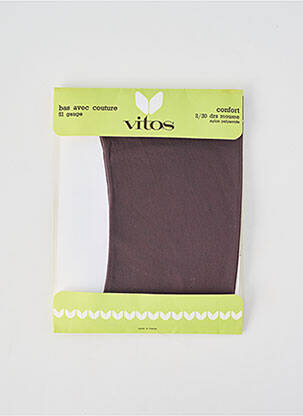 Bas stretch marron VITOS femme