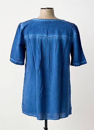 Tunique manches courtes tissage jersey bleu SHEEGO femme