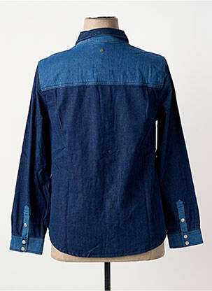 Chemisier coupe droite manches longues bleu SHEEGO femme