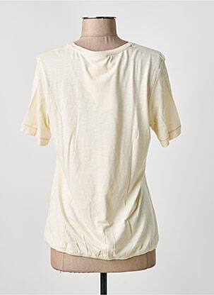 T-shirt sérigraphie manches courtes beige BARBARA LEBEK femme