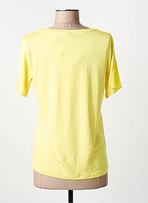 T-shirt sérigraphie avec strass manches courtes jaune TUZZI femme
