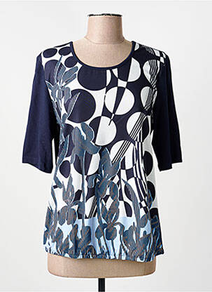 T-shirt manches mi-longues manches courtes bleu BARBARA LEBEK femme
