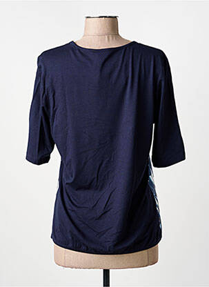 T-shirt stretch manches courtes bleu BARBARA LEBEK femme