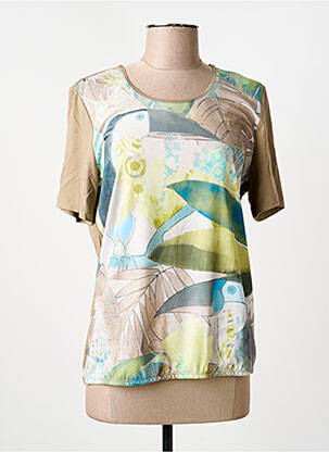 T-shirt imprimé fantaisie manches courtes marron BARBARA LEBEK femme