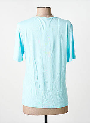 T-shirt sérigraphie manches courtes bleu BARBARA LEBEK femme
