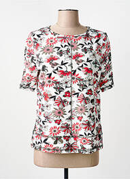 T-shirt stretch manches courtes rouge FRANK WALDER femme