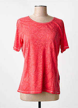 T-shirt coupe cintrée manches courtes rouge CAPUCCINO femme